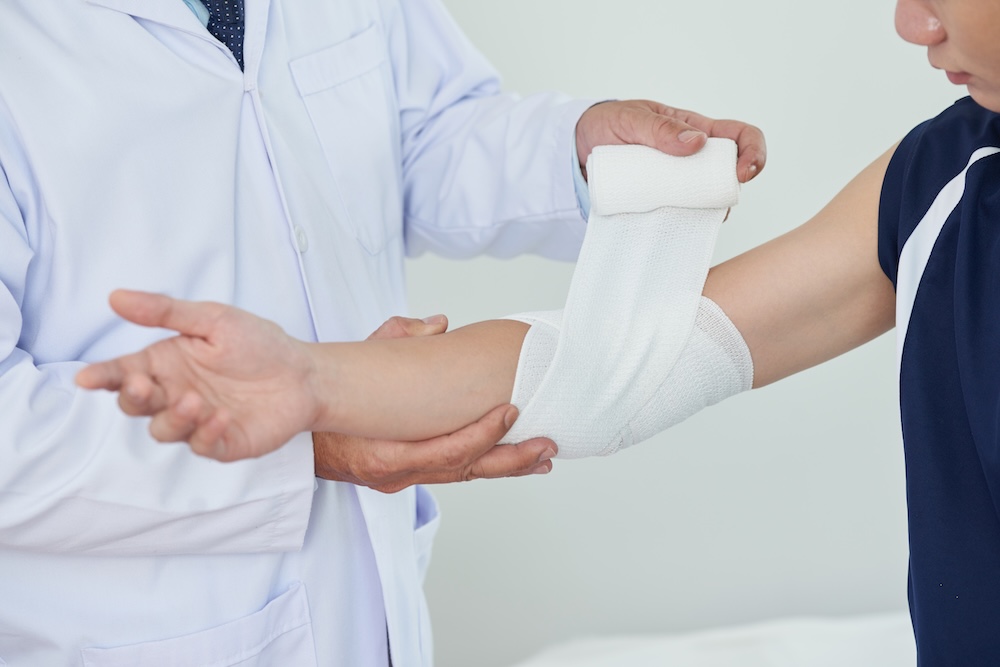 a person receiving medical care